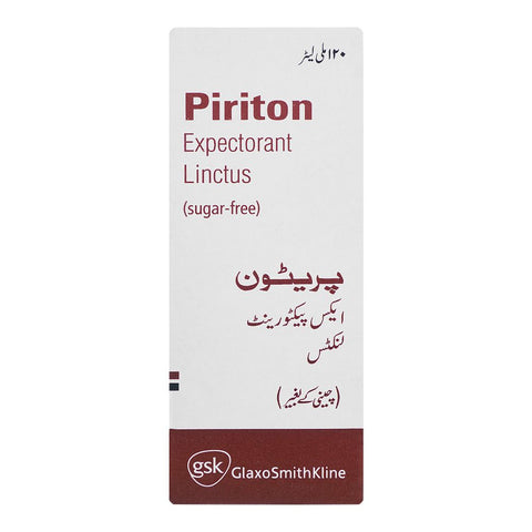 GSK Piriton Expectorant Linctus, Sugar-Free, 120ml product image 2 - Bolanclinic