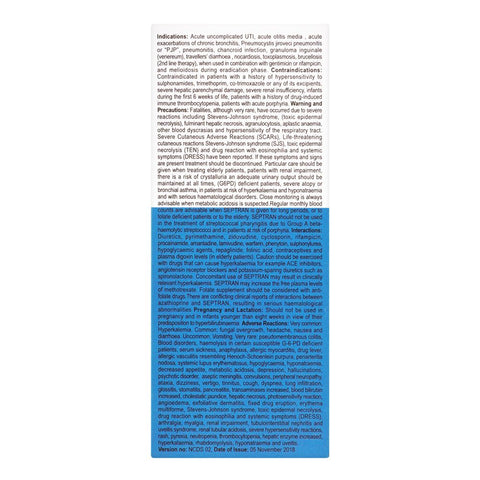 GSK Septran DS Suspension, 50ml product image 2 - Bolanclinic