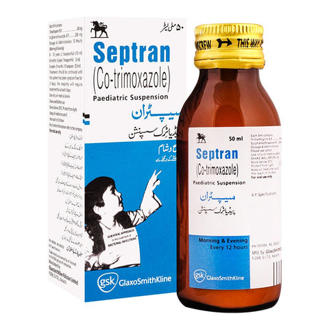 GSK Septran Paediatric Suspension, 50ml product image - Bolanclinic