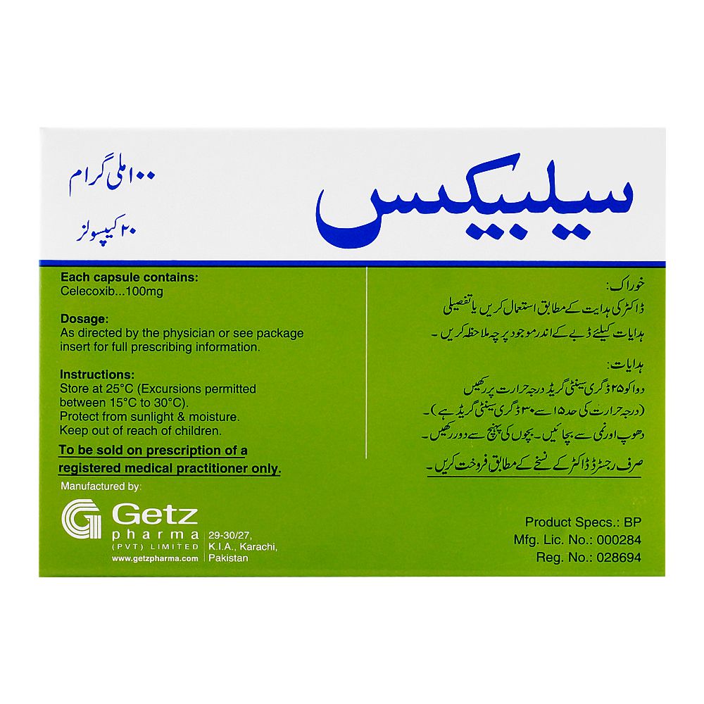 Getz Pharma Celbexx Capsule, 100mg, 1-Strip product image 2 - Bolanclinic