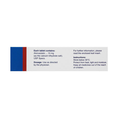 Pfizer Lipitor Tablet, 10mg, 10-Pack product image 3 - Bolanclinic
