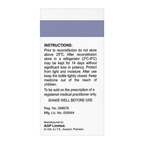 AGP Pharma Ceclor Suspension, 125mg/5ml, 60ml product image 2 - Bolanclinic
