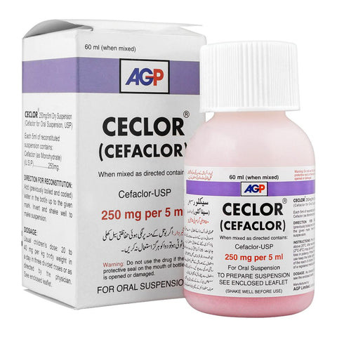 AGP Pharma Ceclor Suspension, 250mg/5ml, 60ml product image - Bolanclinic