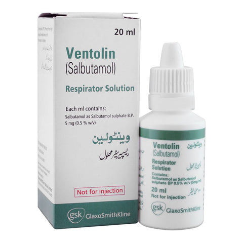 GSK Ventolin Respirator Solution, 20ml product image - Bolanclinic