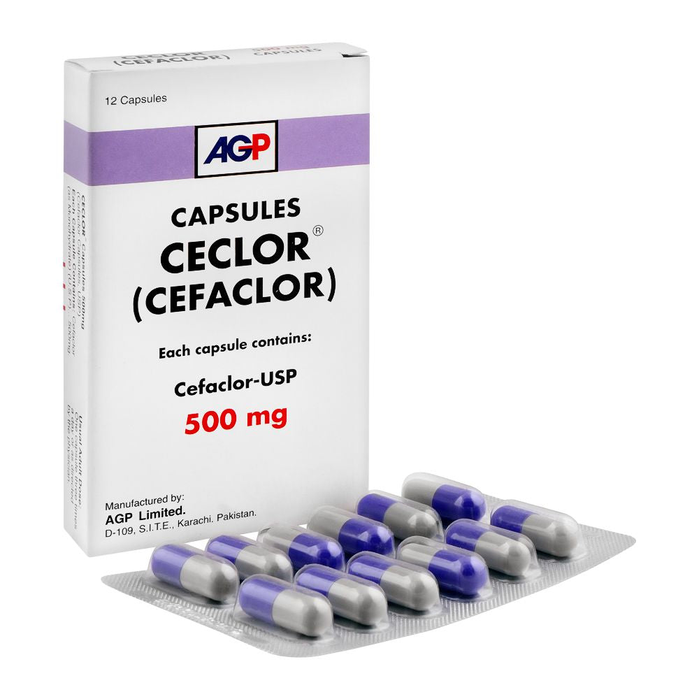 AGP Pharma Ceclor Capsule, 500mg, 12-Pack product image - Bolanclinic