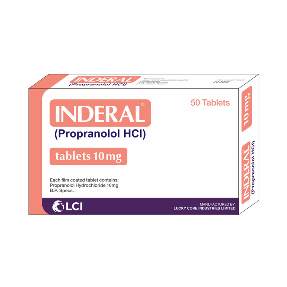 LCI Pharmaceuticals Inderal Tablet, 10mg, 50-Pack product image - Bolanclinic