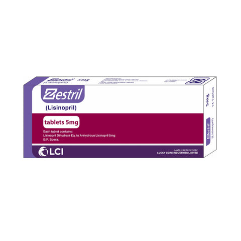 LCI Pharmaceuticals Zestril Tablet, 5mg, 14-Pack product image - Bolanclinic
