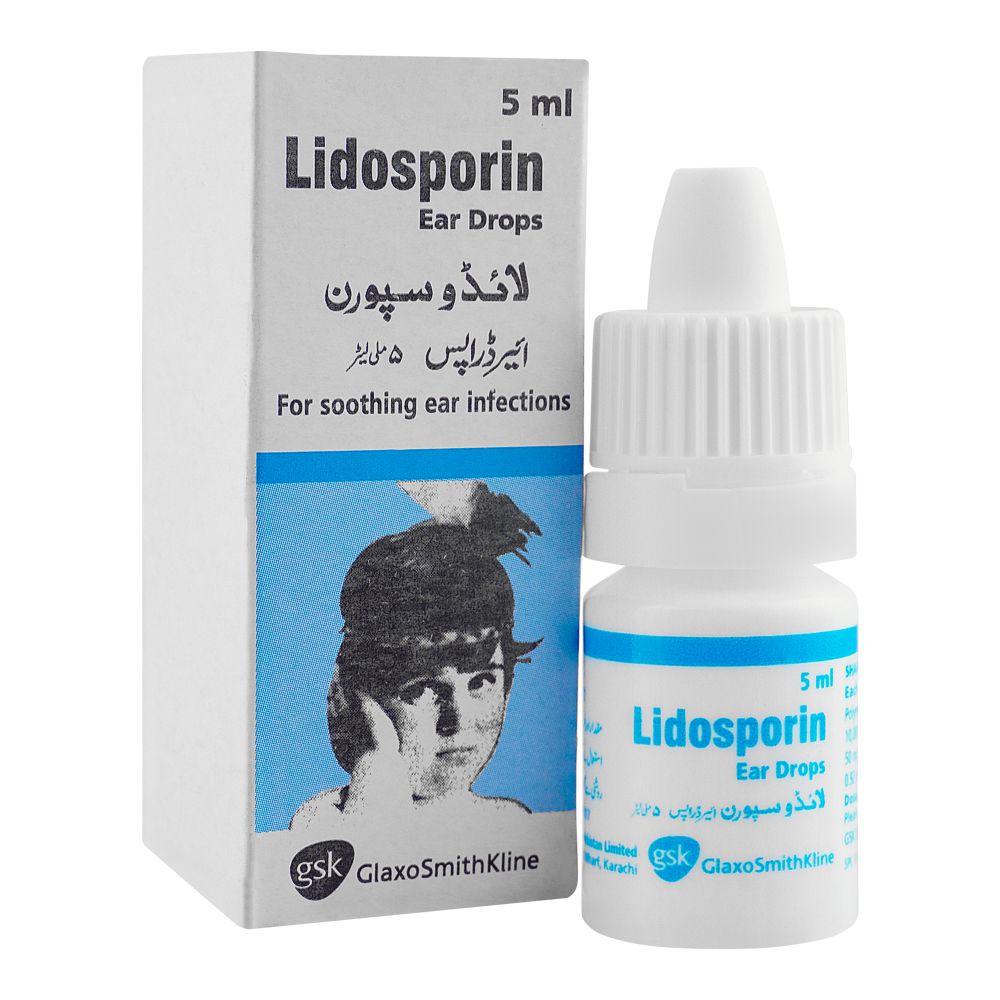GSK Lidosporin Ear Drop, 5ml product image - Bolanclinic