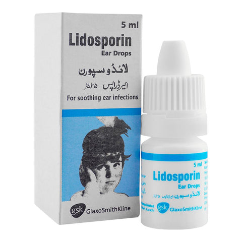 GSK Lidosporin Ear Drop, 5ml product image - Bolanclinic