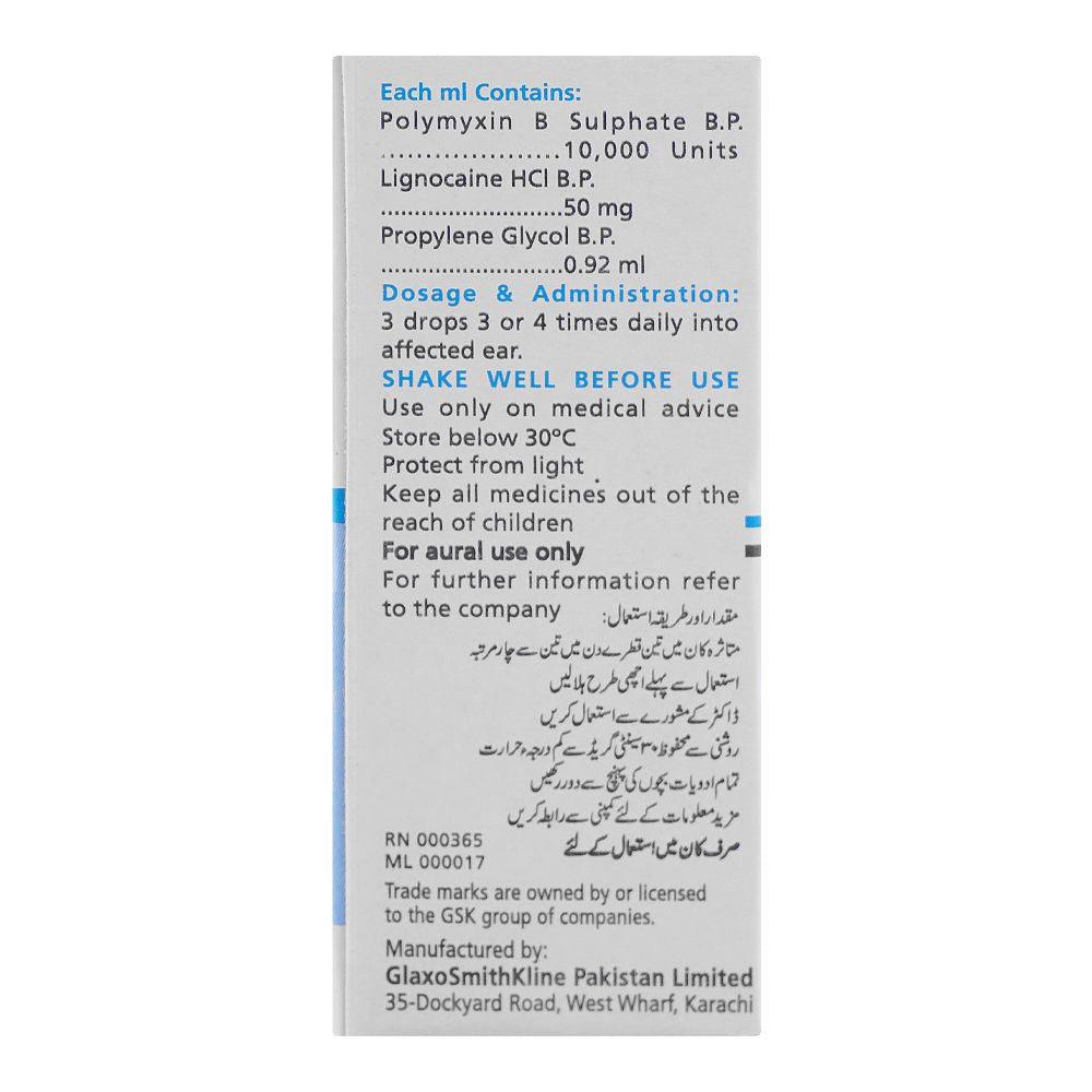 GSK Lidosporin Ear Drop, 5ml product image 3 - Bolanclinic