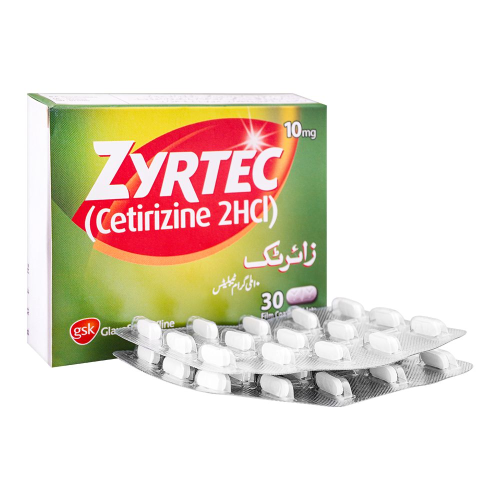 GSK Zyrtec Tablet, 10mg, 1-Strip product image - Bolanclinic