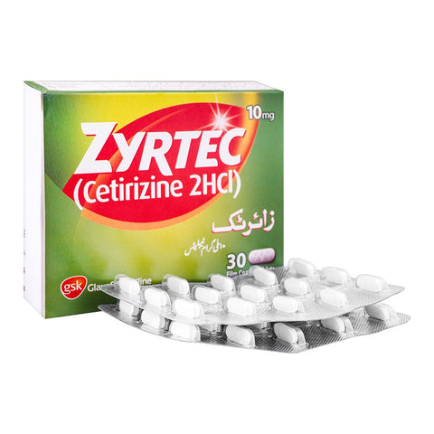GSK Zyrtec Tablet, 10mg, 1-Strip product image - Bolanclinic