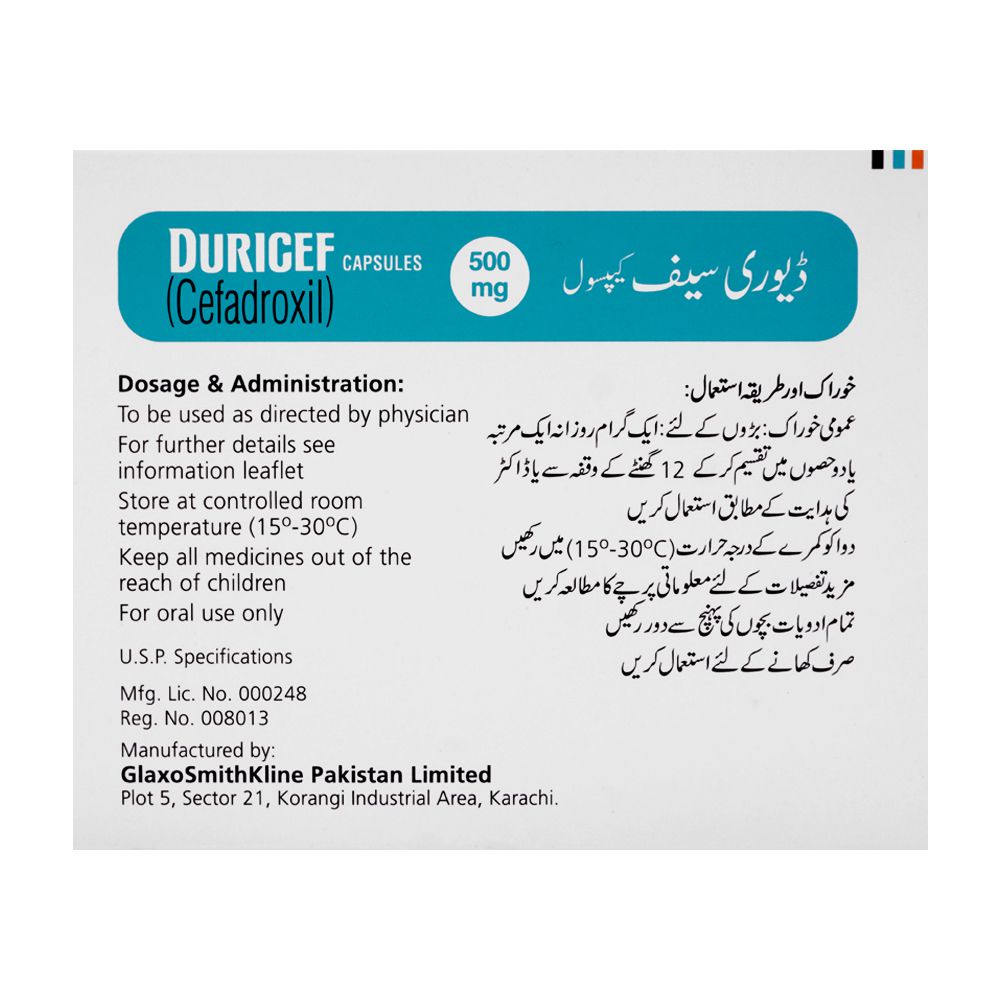 GSK Duricef Capsule, 500mg, 1-Strip product image 2 - Bolanclinic