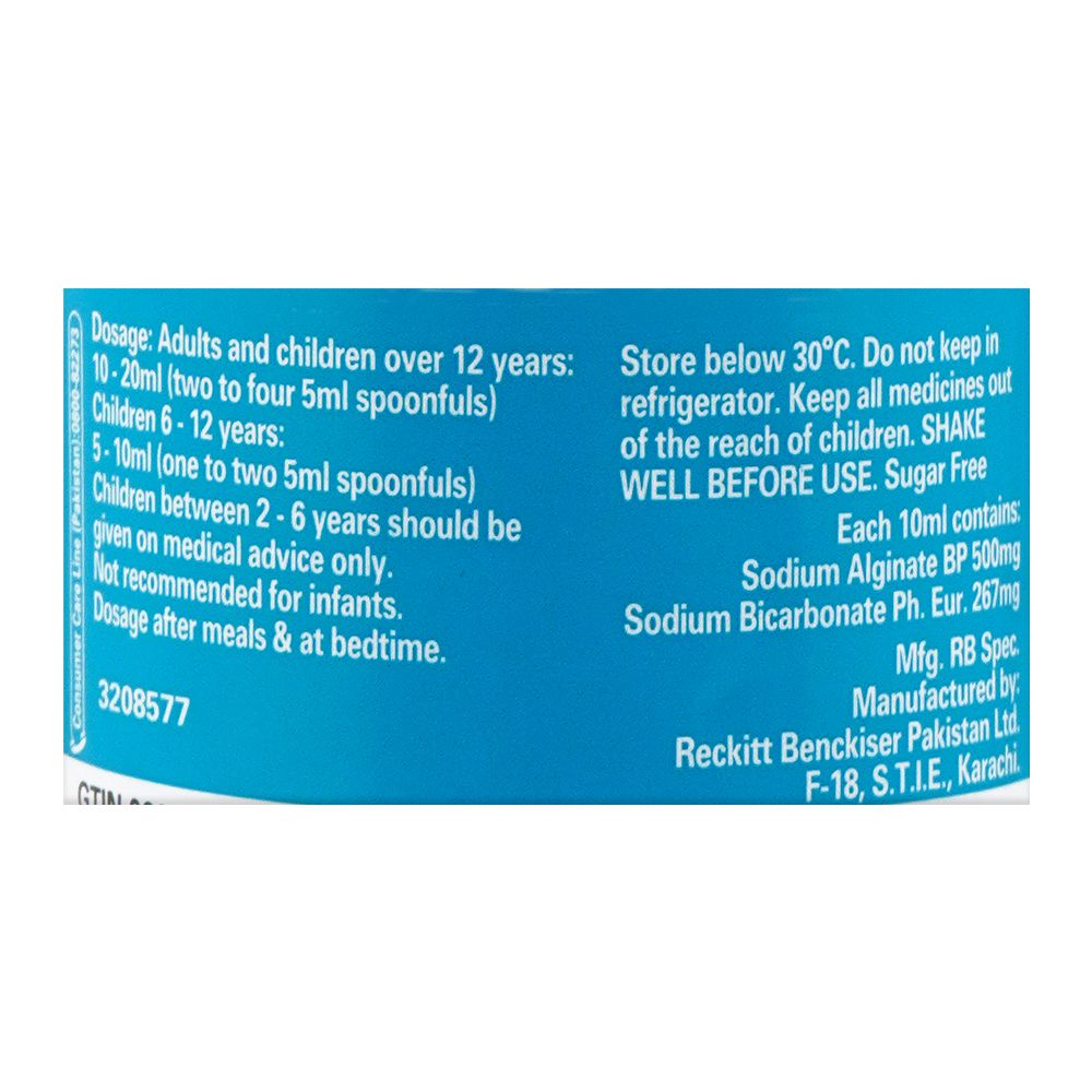 Reckitt Gaviscon Liquid, 120ml product image 4 - Bolanclinic