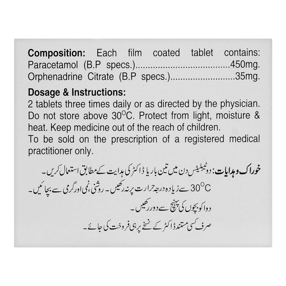 AGP Pharma Sinaxamol Tablet, 450mg/35mg, 1-Strip product image 3 - Bolanclinic