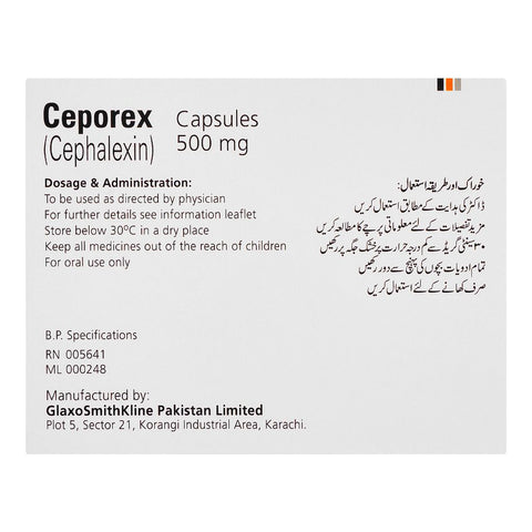 GSK Ceporex Capsule, 500mg, 12-Pack product image 2 - Bolanclinic