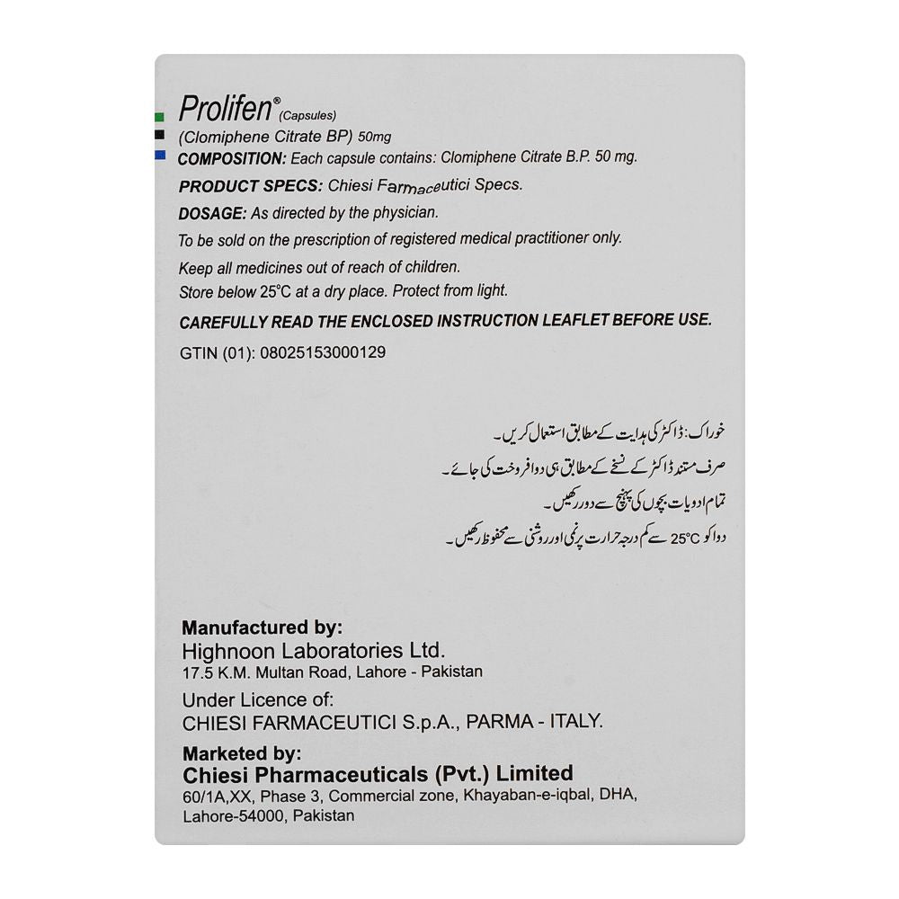 Chiesi Pharmaceuticals Prolifen Capsule, 50mg, 10-Pack product image 2 - Bolanclinic