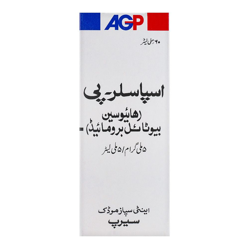 AGP Pharma Spasler-P Syrup, 5mg/5ml, 60ml product image 2 - Bolanclinic