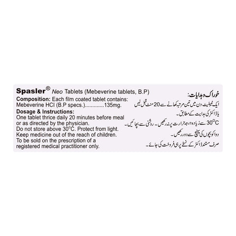 AGP Pharma Spasler Neo Tablet, 1-Strip product image 4 - Bolanclinic