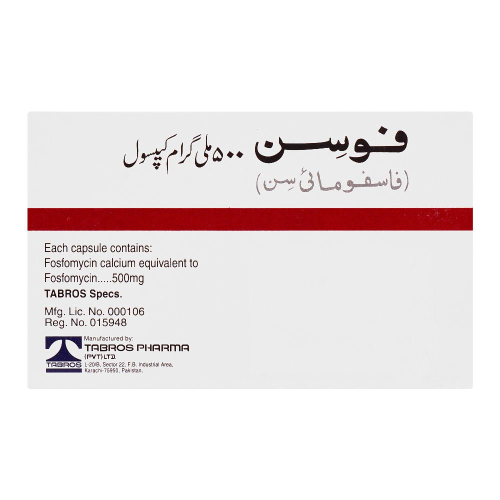 Tabros Pharma Focin Capsule, 500mg, 10-Pack product image 2 - Bolanclinic