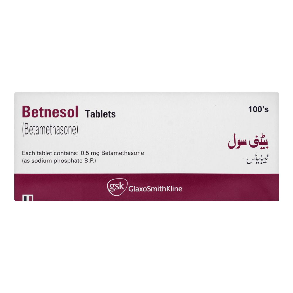 GSK Betnesol Tablet, 0.5mg, 1-Strip product image 2 - Bolanclinic