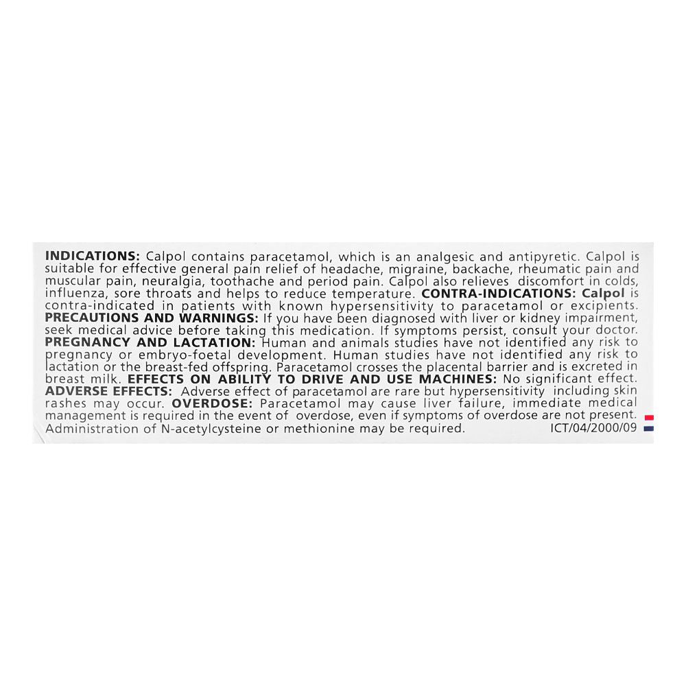 GSK Calpol Tablet, 1-Strip product image 4 - Bolanclinic