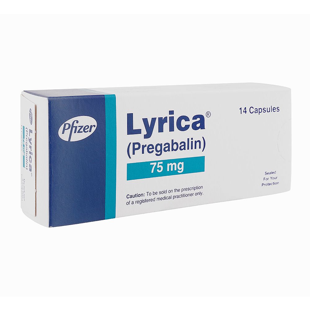 Pfizer Lyrica Capsules, 75mg, 14-Pack product image - Bolanclinic