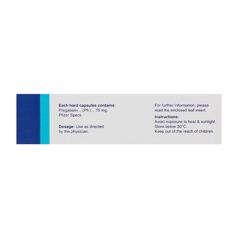 Pfizer Lyrica Capsules, 75mg, 14-Pack product image 3 - Bolanclinic