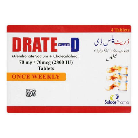 S. J. & G. Drate Plus D Tablet, 70mg/70mcg, 2800IU, 4-Pack product image 2 - Bolanclinic
