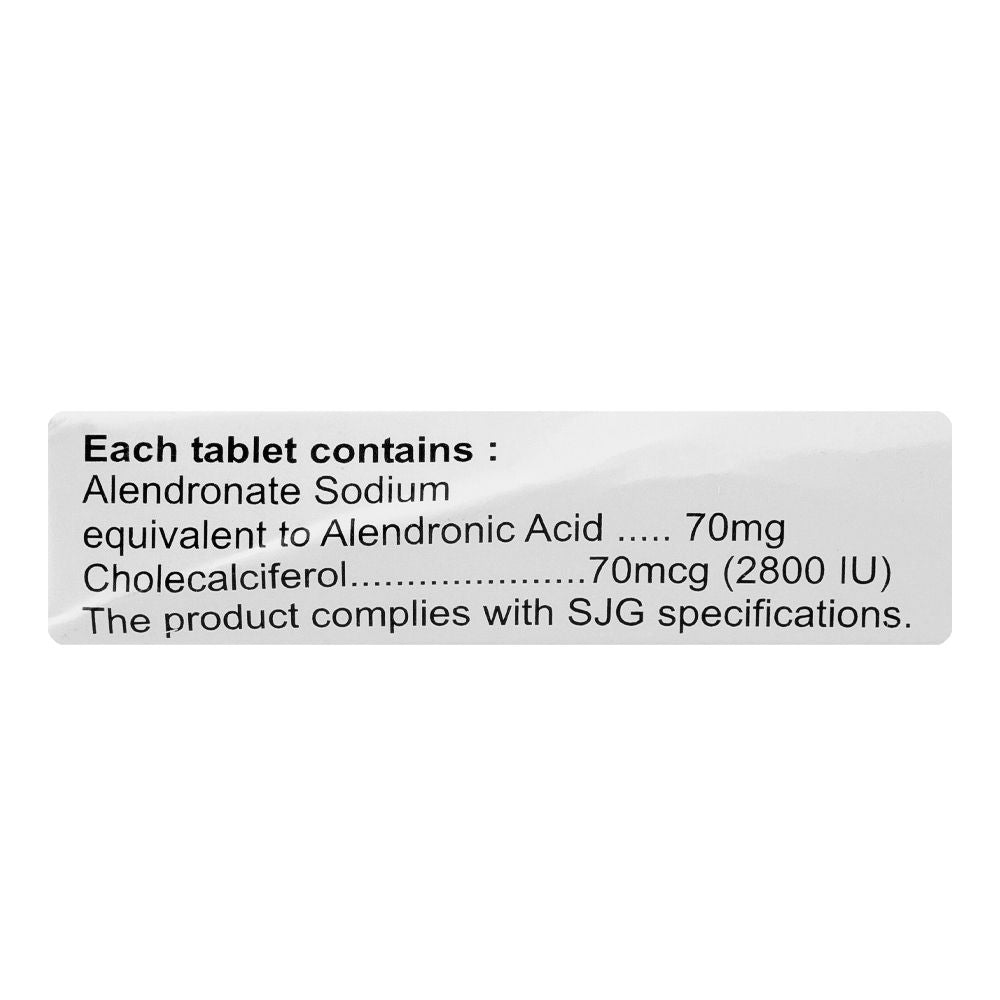 S. J. & G. Drate Plus D Tablet, 70mg/70mcg, 2800IU, 4-Pack product image 3 - Bolanclinic
