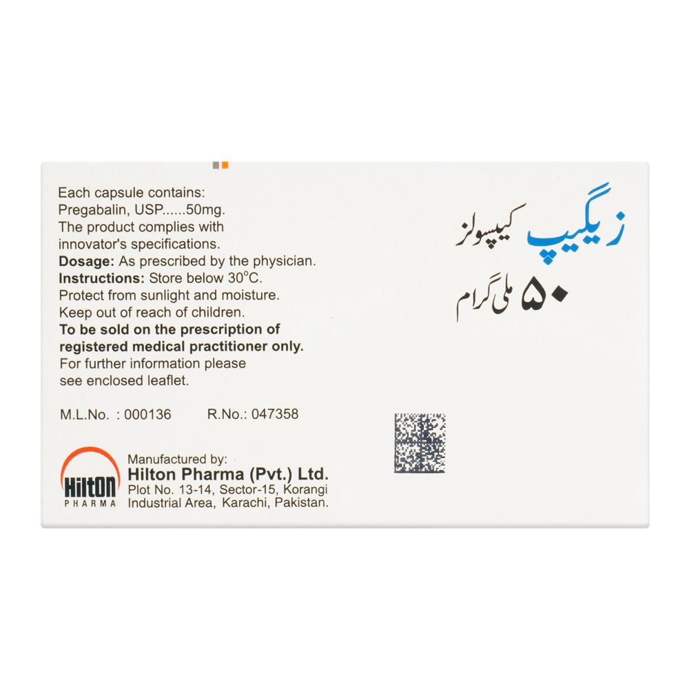 Hilton Pharma Zeegap Capsule, 50mg, 14-Pack product image 2 - Bolanclinic