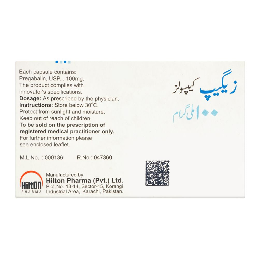 Hilton Pharma Zeegap Capsule, 100mg, 14-Pack product image 2 - Bolanclinic