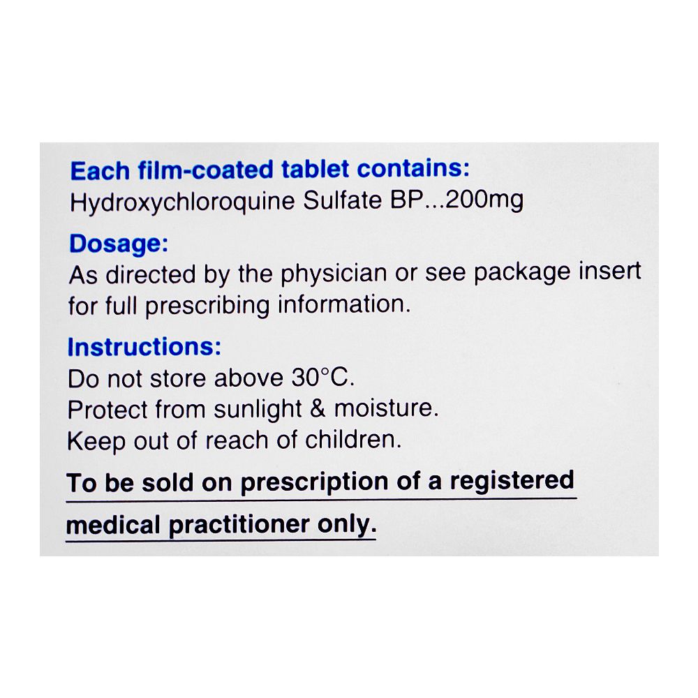 Getz Pharma HCQ Tablet, 200mg, 30-Pack product image 4 - Bolanclinic