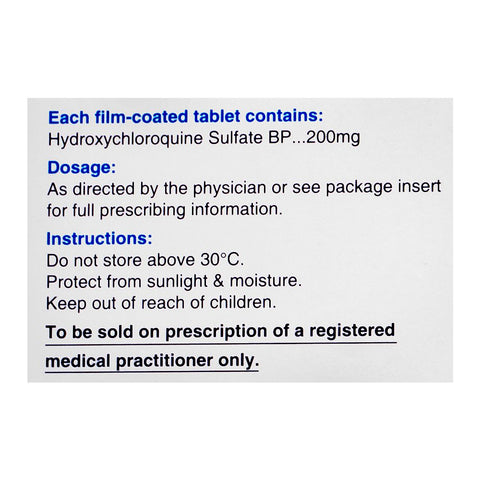 Getz Pharma HCQ Tablet, 200mg, 30-Pack product image 4 - Bolanclinic
