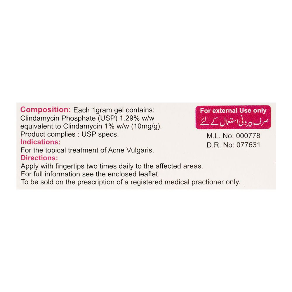 Crystolite Pharmaceuticals Clindamax Gel, 10g product image 3 - Bolanclinic