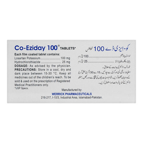 Werrick Pharmaceuticals Co-Eziday Tablet, 100mg, 10-Pack product image 2 - Bolanclinic
