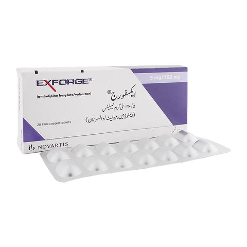 Novartis Pharmaceuticals Exforge Tablet, 5mg/160mg, 28-Pack product image - Bolanclinic