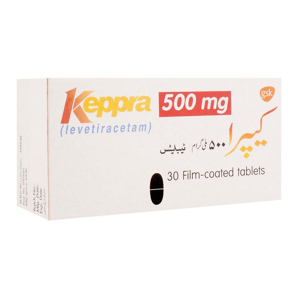 GSK Keppra Tablet, 500mg, 30-Pack product image - Bolanclinic