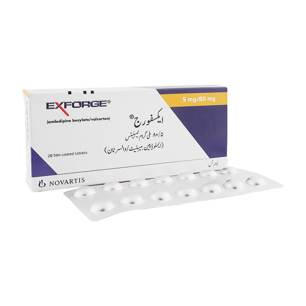 Novartis Pharmaceuticals Exforge Tablet, 5mg/80mg, 28-Pack product image - Bolanclinic