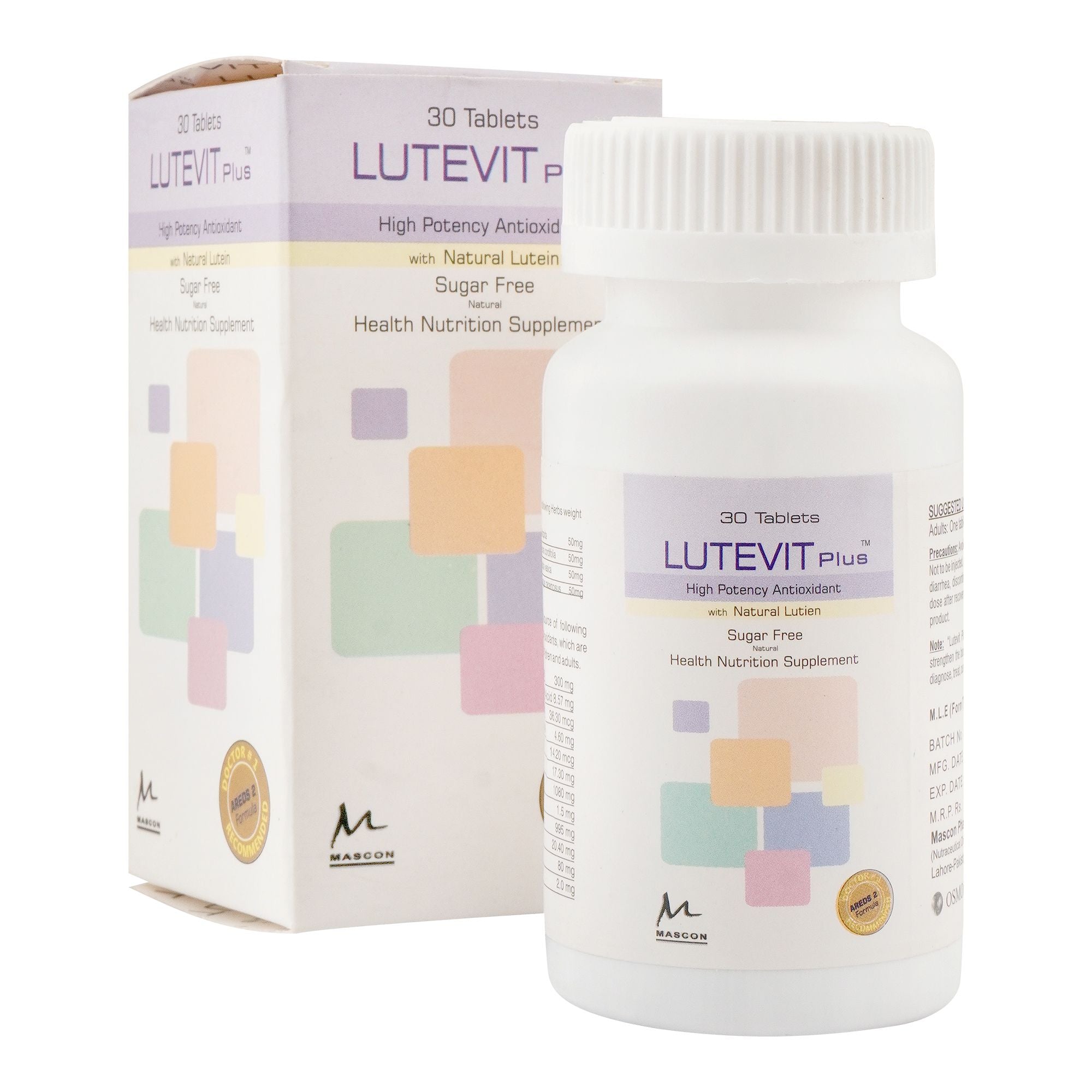 Mascon Pharmacal Lutevit Plus Tablet, Sugar-Free, 30-Pack product image - Bolanclinic