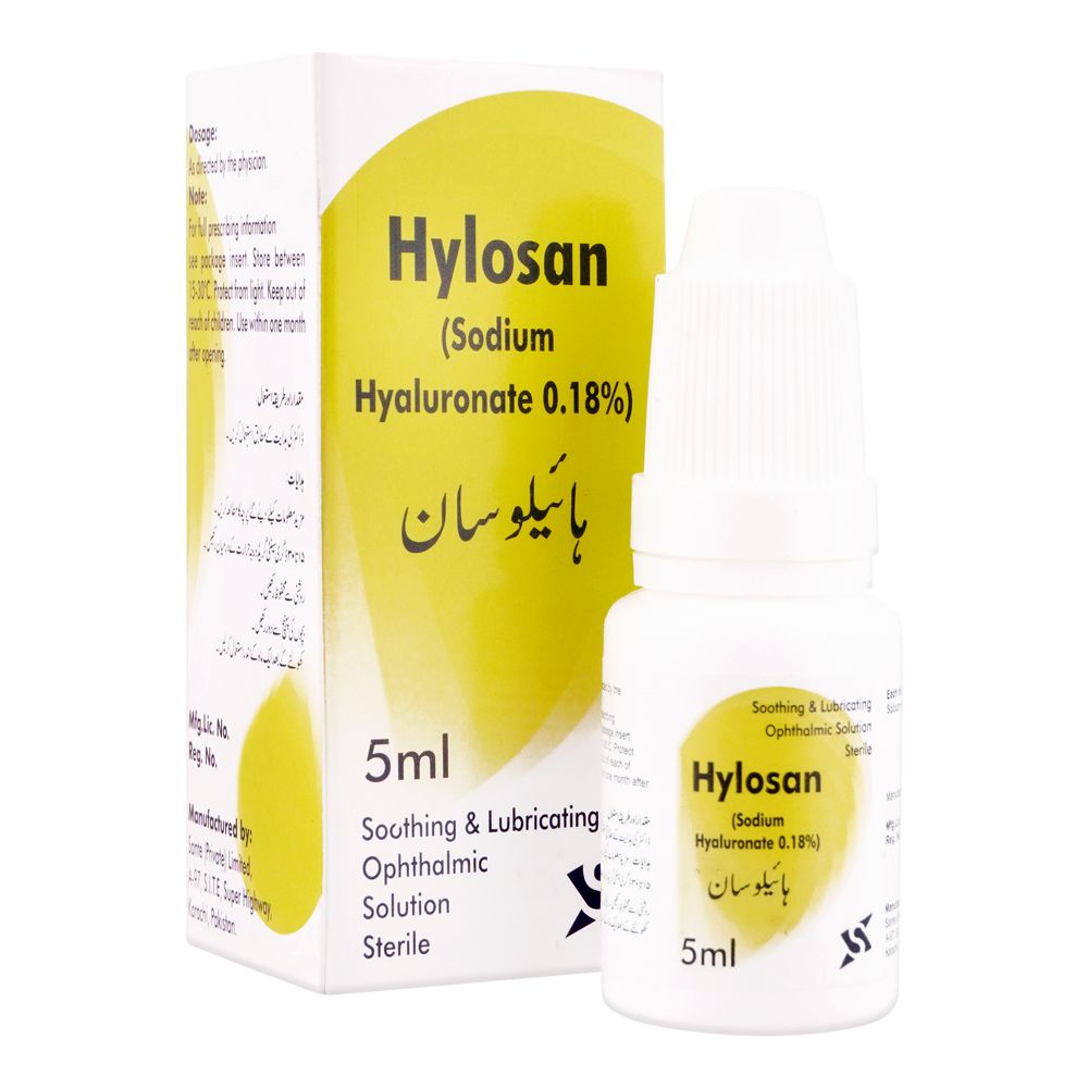 Sante Pharma Hylosan Soothing & Lubricating Ophthalmic Solution, 5ml product image - Bolanclinic