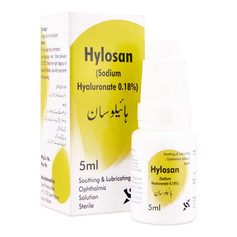 Sante Pharma Hylosan Soothing & Lubricating Ophthalmic Solution, 5ml product image - Bolanclinic