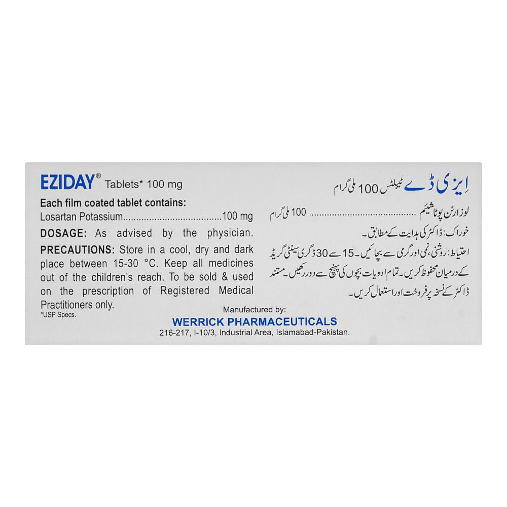 Werrick Pharmaceuticals Eziday Tablet, 100mg, 10-Pack product image 2 - Bolanclinic