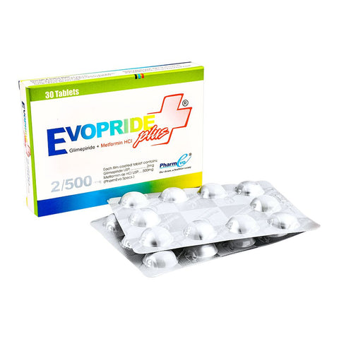 PharmEvo Evopride Plus Tablet, 2/500mg, 30-Pack product image - Bolanclinic