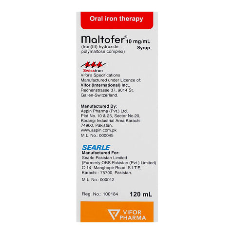 Searle Maltofer Syrup, 120ml product image 2 - Bolanclinic