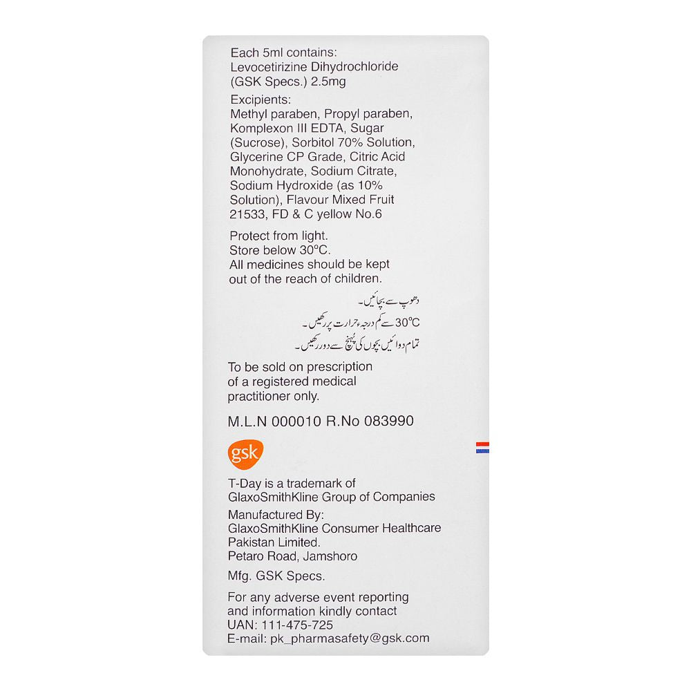 Haleon T-Day Syrup, 90ml product image 3 - Bolanclinic