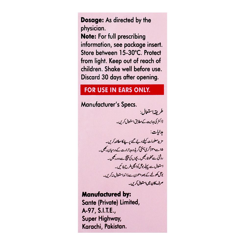 Sante Pharma Xecomb Ear Drops, 10ml product image 2 - Bolanclinic