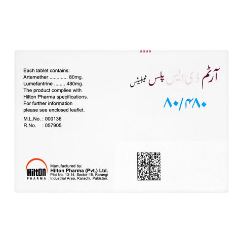 Hilton Pharma Artem DS Plus Tablet, 80/480mg, 6-Pack product image 2 - Bolanclinic