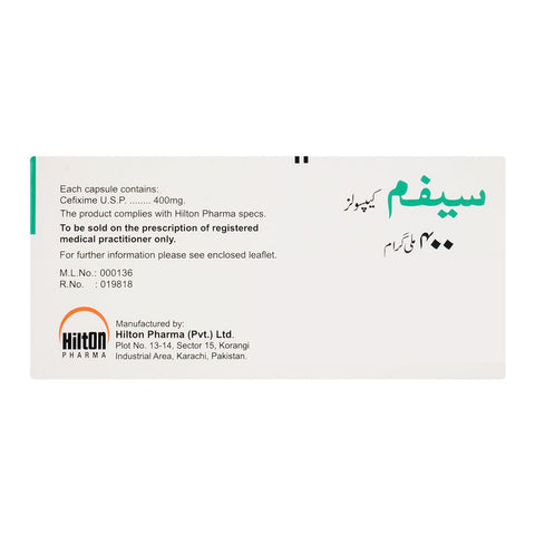 Hilton Pharma Cefim Capsule, 400mg, 5-Pack product image 2 - Bolanclinic