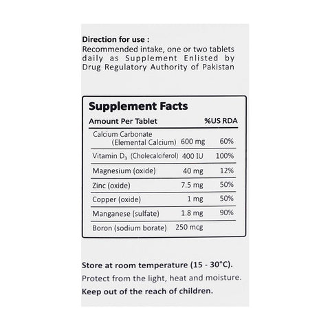 Gemini Pharmaceutical Calcite-600 Tablet, 30-Pack product image 4 - Bolanclinic